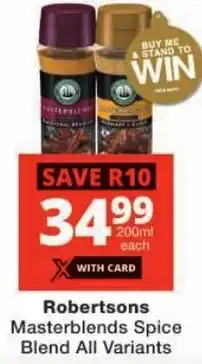 Checkers Robertsons Masterblends Spice Blend All Variants offer