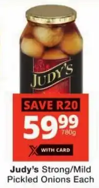 Checkers Judy's Strong/ Mild Pickled Onions offer