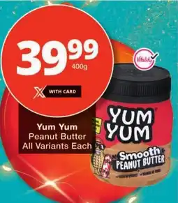 Checkers Yum Yum Peanut Butter All Variants offer