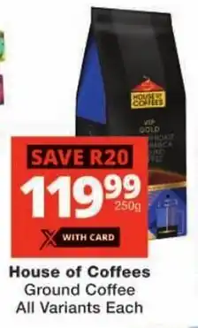 Checkers House of Coffees Ground Coffee All Variants offer