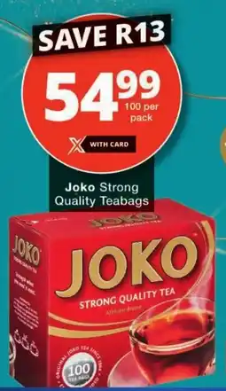 Checkers Joko Strong Quality Teabags offer