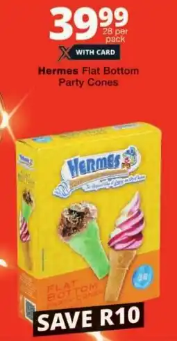 Checkers Hermes Flat Bottom Party Cones offer