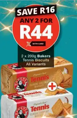 Checkers Bakers Tennis Biscuits All Variants offer
