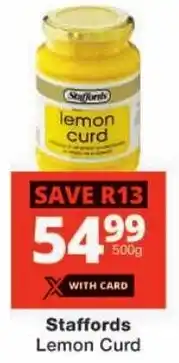 Checkers Staffords Lemon Curd offer