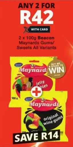 Checkers Beacon Maynards Gums/ Sweets All Variants offer