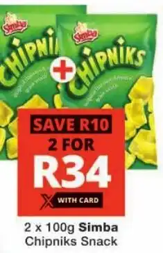 Checkers Simba Chipniks Snack offer