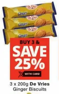 Checkers De Vries Ginger Biscuits offer