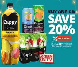 Checkers Cappy Product Range All Variants offer