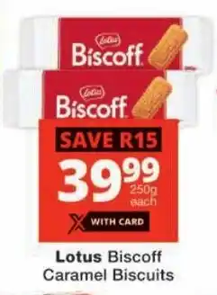 Checkers Lotus Biscoff Caramel Biscuits offer