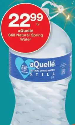 Checkers aQuellé Still Natural Spring Water offer