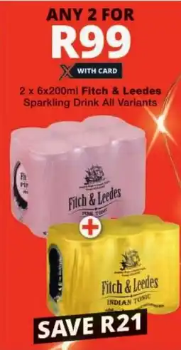 Checkers Fitch & Leedes Sparkling Drink All Variants offer