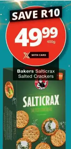 Checkers Bakers Salticrax Salted Crackers offer