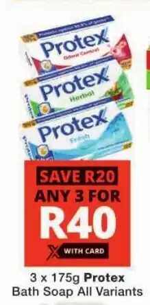 Checkers Protex Bath Soap All Variants offer