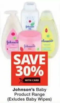 Checkers Johnson's Baby Product Range offer