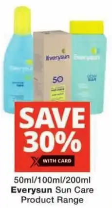 Checkers Everysun Sun Care Product Range offer