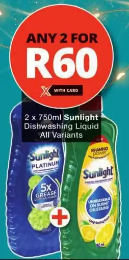 Checkers Sunlight Dishwashing Liquid All Variants offer