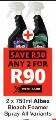 Checkers Albex Bleach Foamer Spray All Variants offer