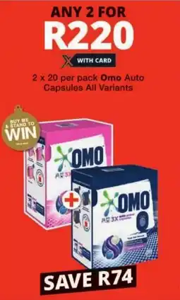 Checkers Omo Auto Capsules All Variants offer