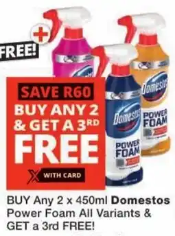 Checkers Domestos Power Foam All Variants offer