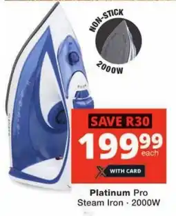 Checkers Platinum Pro Steam Iron offer