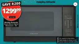 Checkers Morphy Richards Black Mirror Digital Microwave offer