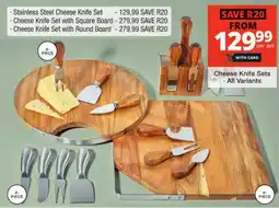 Checkers Cheese Knife Sets offer