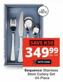 Checkers Sequence Stainless Steel Cutlery Set offer