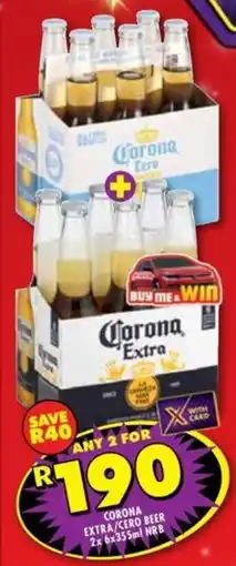 Shoprite Liquor Corona extra/ cero beer nrb offer
