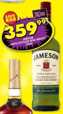 Shoprite Liquor Jameson triple distilled irish whiskey offer