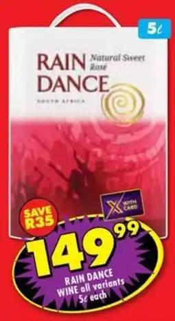 Shoprite Liquor Rain dance wine offer