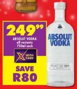 Shoprite Liquor Absolut vodka offer
