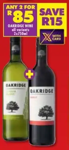 Shoprite Liquor Oakridge wine offer