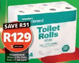 Checkers Hyper Housebrand White 2-Ply Toilet Rolls offer