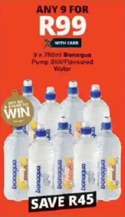 Checkers Hyper Bonaqua Pump Still/ Flavoured Water offer
