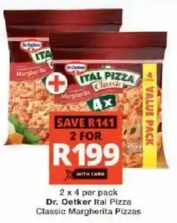 Checkers Hyper Dr. Oetker Ital Pizza Classic Margherita Pizzas offer