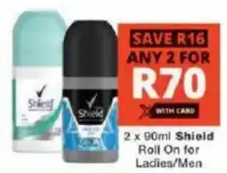 Checkers Hyper Shield Roll On for Ladies/ Men offer