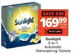 Checkers Hyper Sunlight 5-in-1 Automatic Dishwashing Tablets offer