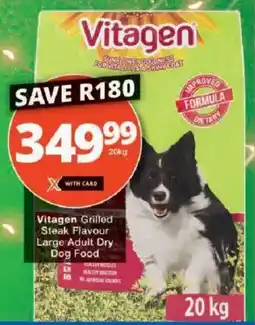 Checkers Hyper Vitagen Grilled Steak Flavour Large Adult Dry Dog Food offer