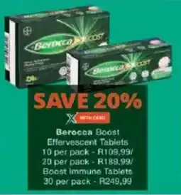 Checkers Hyper Berocca Boost Effervescent Tablets offer