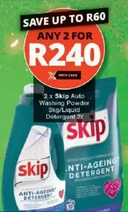 Checkers Hyper Skip Auto Washing Powder/ Liquid Detergent offer
