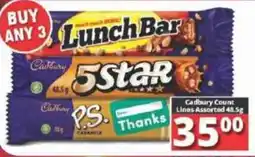 Big Save Cadbury Count Lines Assorted offer