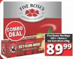 Big Save Five Roses Tea Bags + Bakers Eet Sum More offer