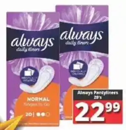 Big Save Always Pantyliners offer