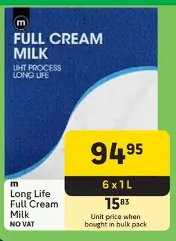 Makro m Long Life Full Cream Milk offer