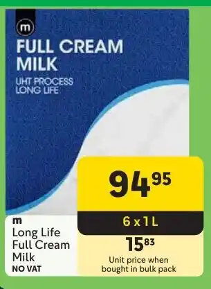 Makro m Long Life Full Cream Milk offer