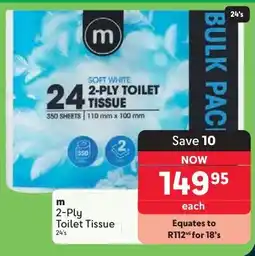 Makro m 2-Ply Toilet Tissue offer