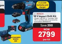 Makro Bosch 18 V Impact Drill Kit offer