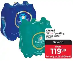 Makro Valpré Still or Sparkling Spring Water offer