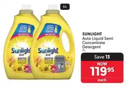 Makro Sunlight Auto Liquid Semi Concentrate Detergent offer