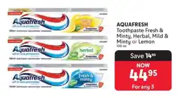 Makro AQUAFRESH TOOTHPASTE offer